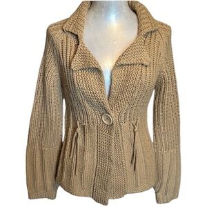Pout Women’s Cardigan Chunky Textured front button closure size Medium